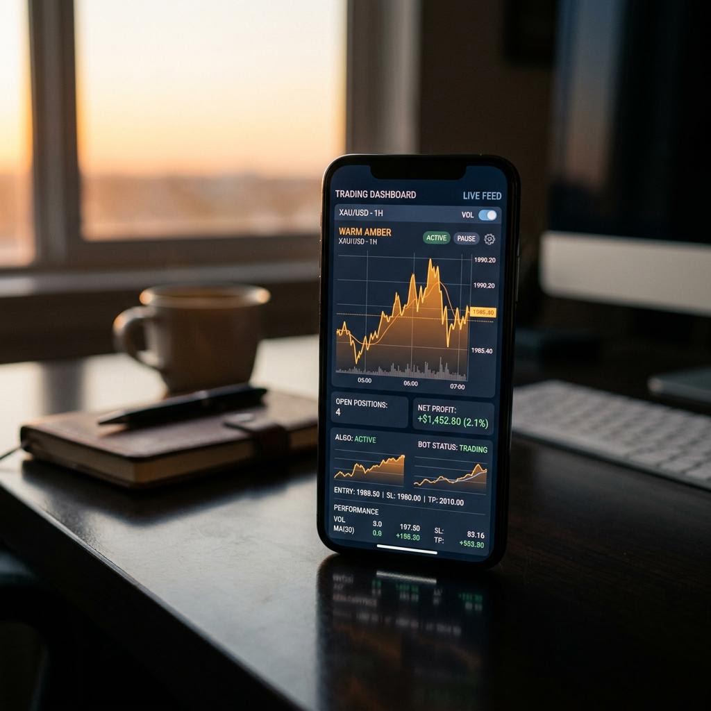 Skala Dohodov AI crypto trading platform interface on mobile device